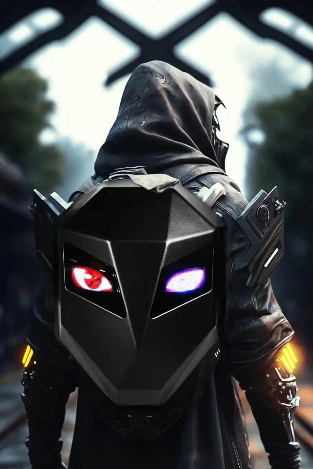 Mochila de ciclismo LOY LED Knight con ojo, casco de motocicleta, Mochila impermeable, Bluetooth, Control por aplicación, carcasa dura, bolsas para portátiles LED