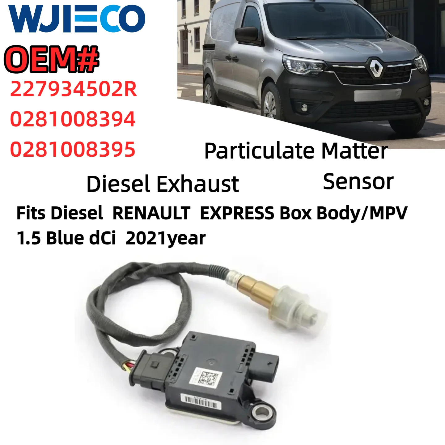 227934502R 0281008394 New Particulate Matter PM Sensor For Renault Express Duster II 1.5 BlueDCI 0281008394 0281008395