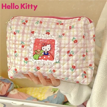 Kosmetyczka podróżna Hello Kitty, modna torba na kosmetyki z zamkiem błyskawicznym, torebka do makijażu, Organizer do przechowywania kosmetyczki, prezenty