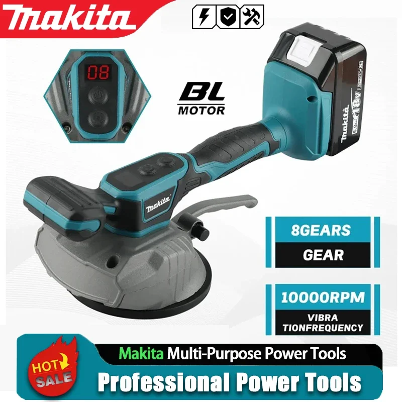 

Электрический плиткоукладчик Makita: 10000 об/мин, 8 режимов, 7500 мАч, цифровой дисплей для эффективной укладки напольной и настенной плитки