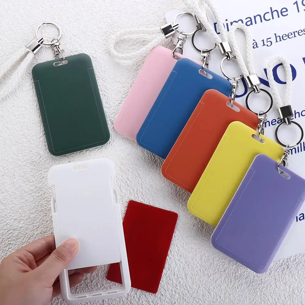 Student Office Business Key Chain Credit Card Work Card ID Card Holders ID Card Protective Badge Holders Bus Card Cover