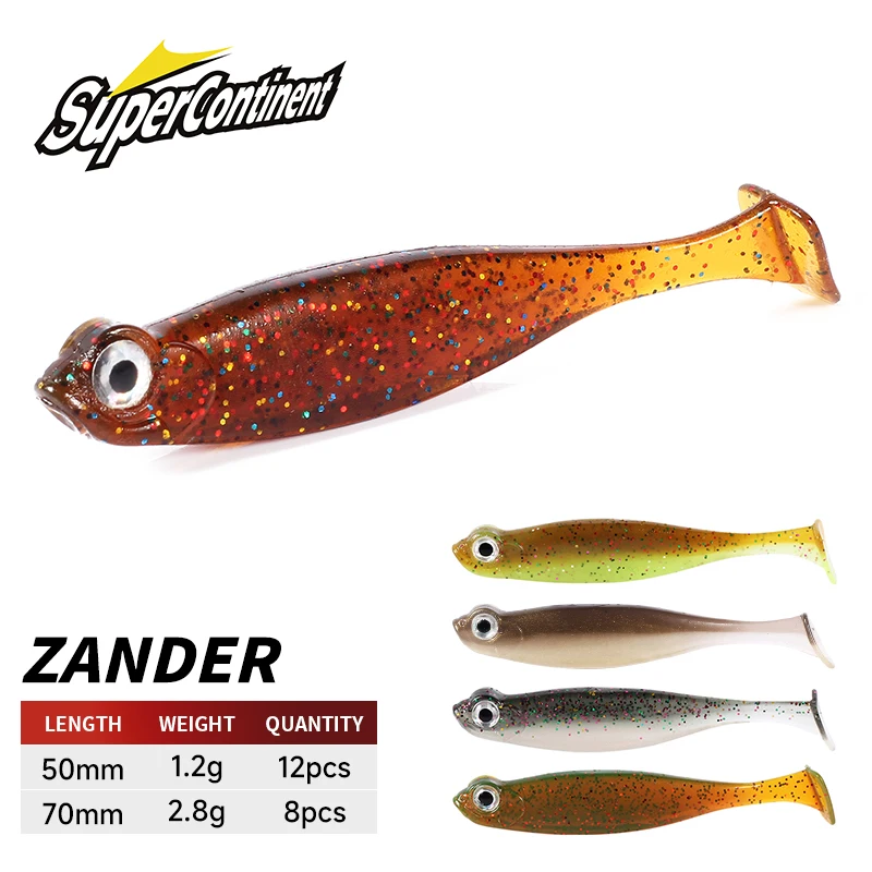 Supercontinent Shad T-tail Fishing Lures 5cm/7cm Fishing Soft Baits  Silicone Artificial Swim Plastic Lure Wobblers - AliExpress 18