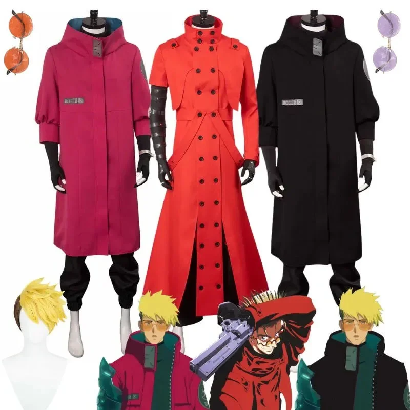 Vash STAMPEDE TRIGUN the Stampede disfraz Cosplay 2023 trajes Halloween carnaval traje abrigo pantalones ropa para hombres niño OI48