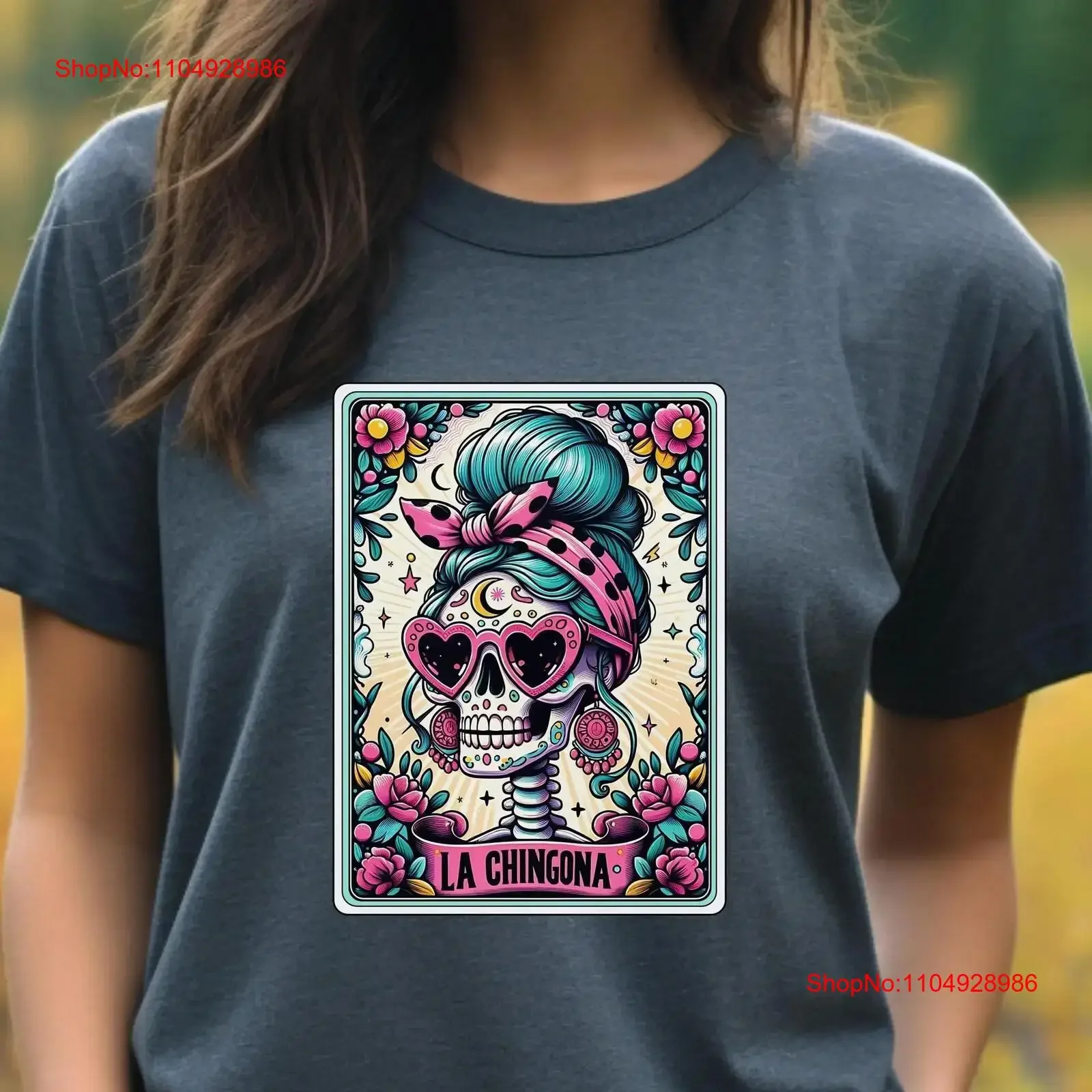 

Футболка с картами Таро La Chingona Mystical Fortune Teller, топ в стиле бохо, мексиканская испанская винтажная стираная графика, стильная слегка