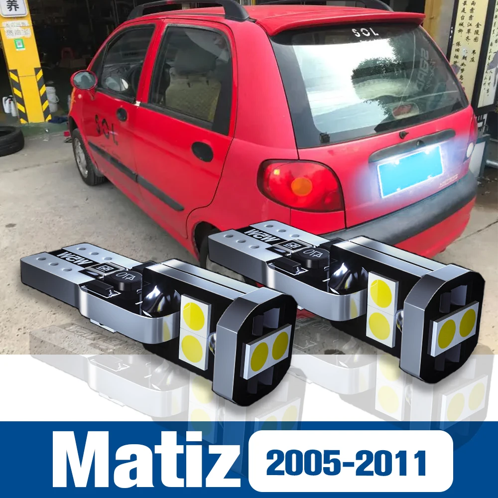 

2pcs LED License Plate Light Lamp Accessories Canbus For Chevrolet Matiz 2005-2011 2006 2007 2008 2009 2010