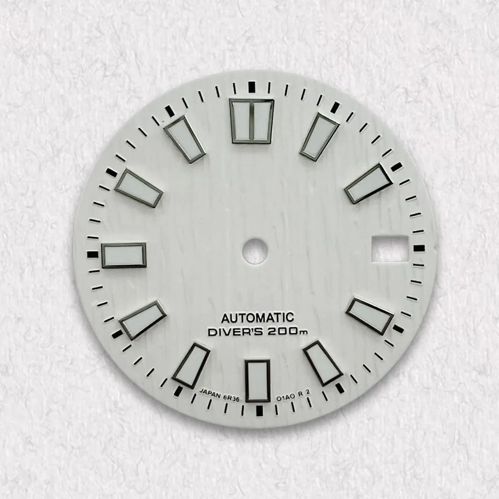 Mostrador de casca com logotipo s 28.5mm, adequado para movimento japonês nh35/nh36 c3, acessórios de modificação de relógio luminoso verde forte