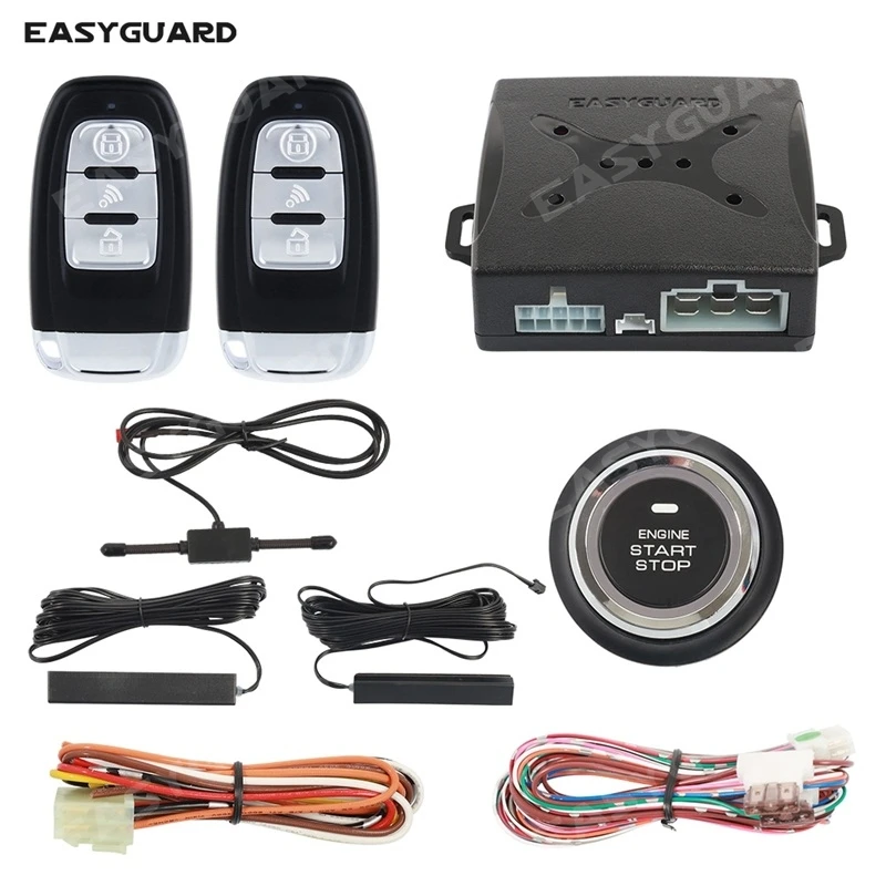 EASYGUARD alarm car system with auto lock unlock keyless entry remote starter push button start auto central lock