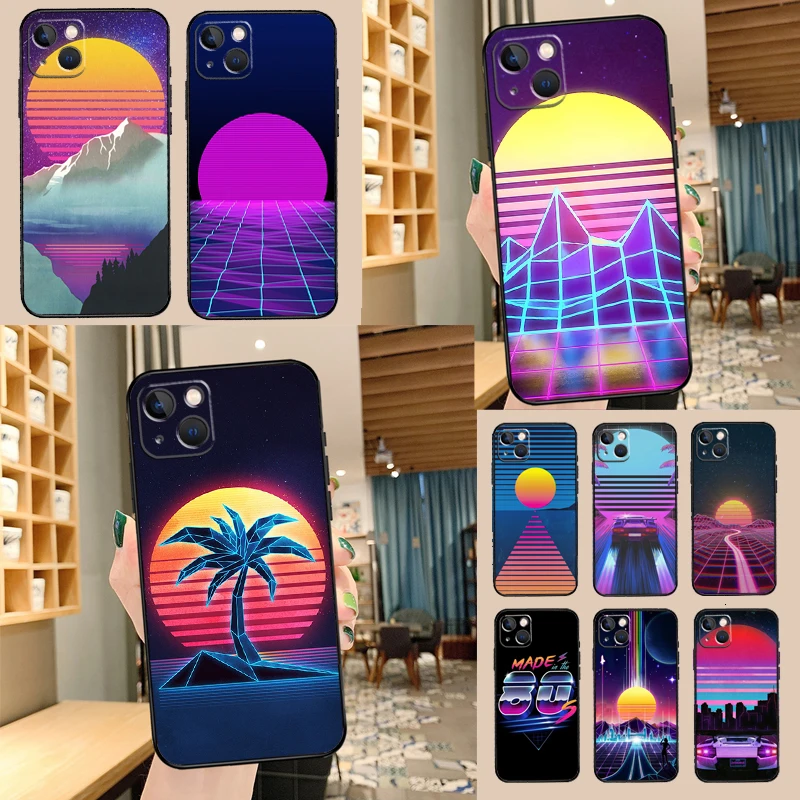 Neon Retrowave 80s Vintage Art Case For Samsung Galaxy A56 A33 A13 A36 A23 A52 A32 A12 A54 A34 A14 A16 A53 A15 A35 A55 A17