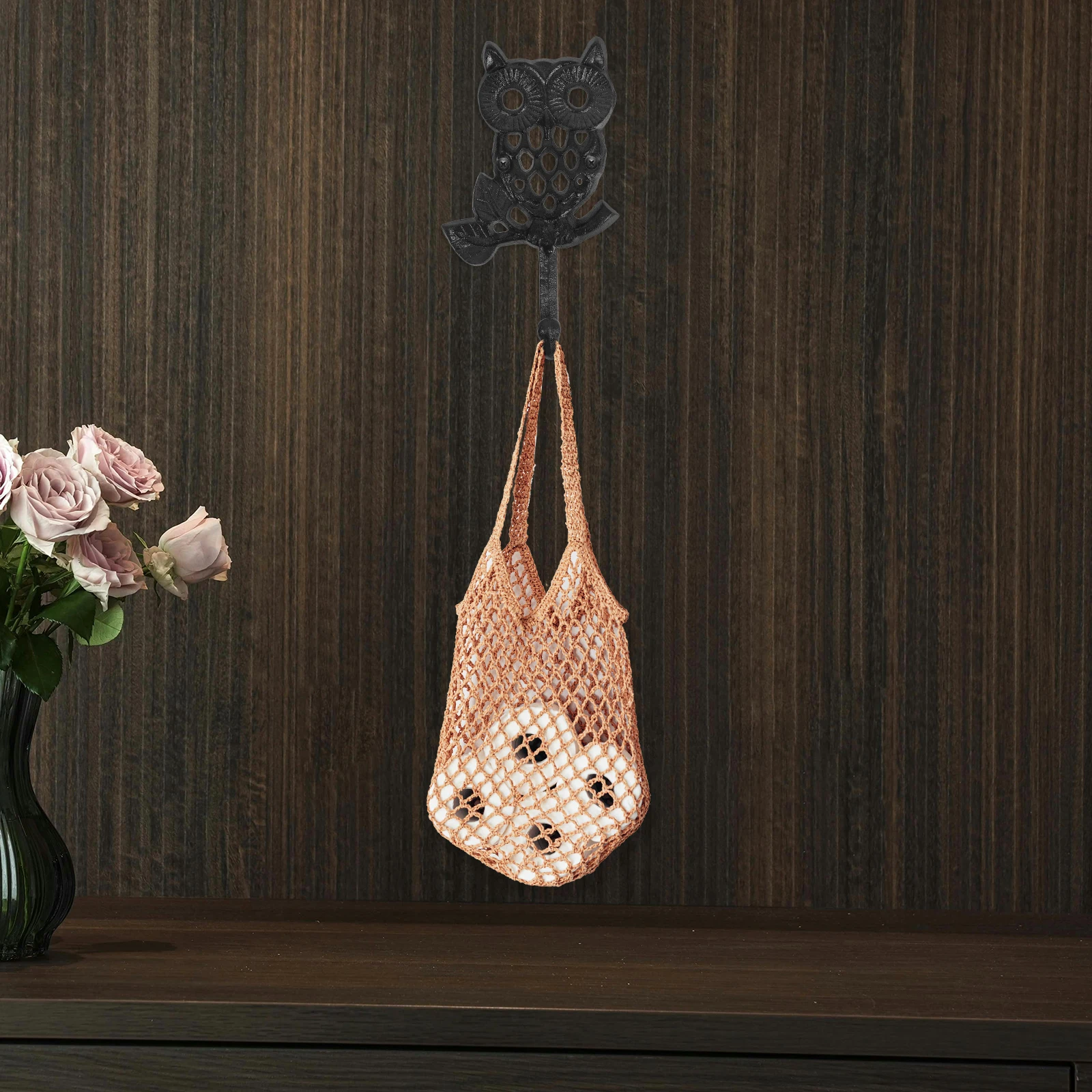 

Cast Iron Hook Vintage Decor Bathroom Wall Hooks Home Decorative Owl Hangers Metal Artistic Design Strong Capacity Organized