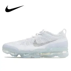 Nike-Zapatillas deportivas Air VaporMax 2023 Flyknit Pure Platinum para hombre y mujer, cómodas, transpirables, para exteriores