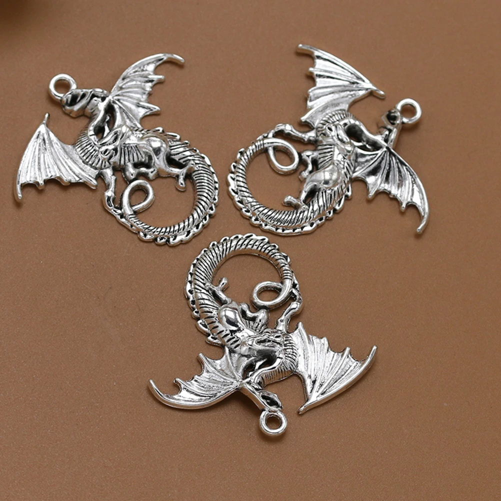 

10Pcs Distinctive Alloy Dragon Pendants Jewelry Making DIY Charms for Necklace Bracelet Projects
