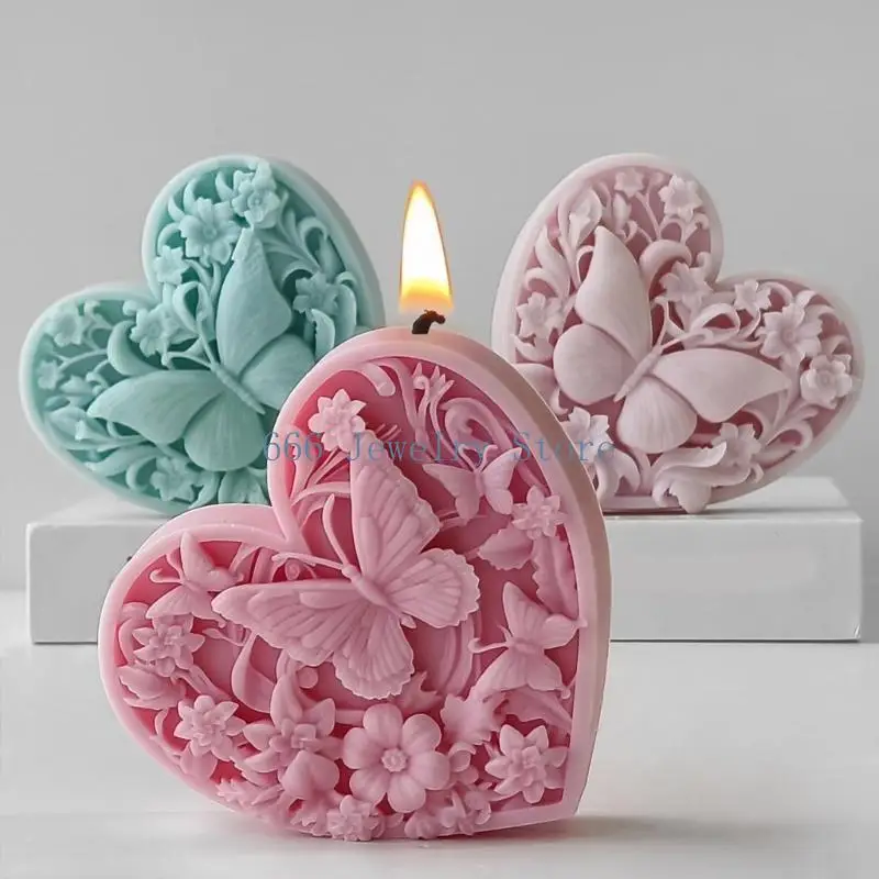 

F2TD легко демонтируется, форма для свечей, гипсовая форма для украшения дома ручной работы, сердце, бабочка, форма для для