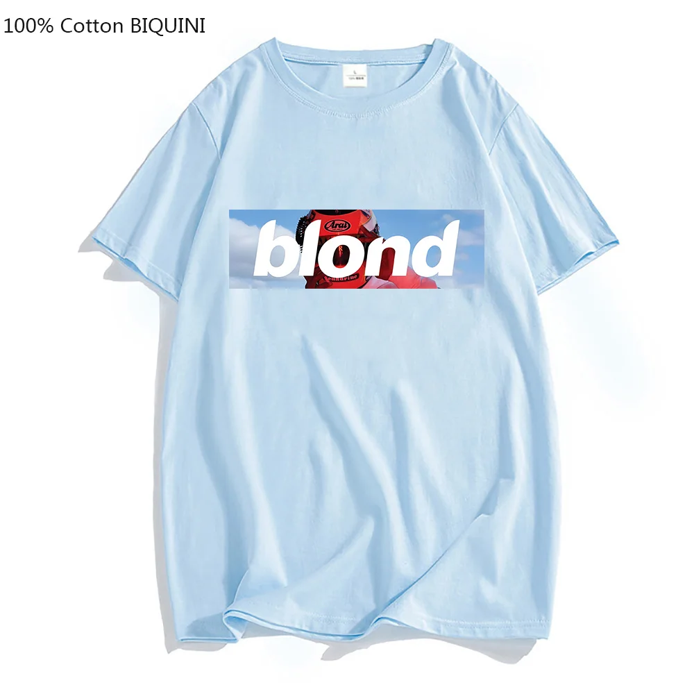 Frank O-ocean Blond R&B Music T Shirts MEN Fashion Hip Hop Tshirts 100% Cotton T-shirts Handsome Rhythm and Blues Originality