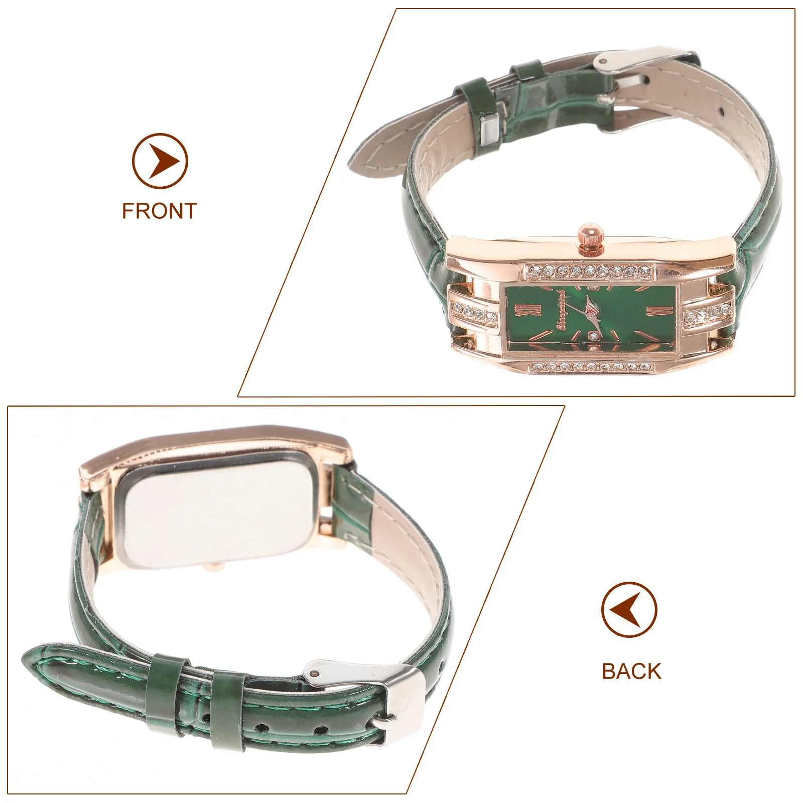 

1Pcs Quartz Watch Roman Numeral Adjustable Strap Durable Alloy Women Wristband Watch for Daily Work School