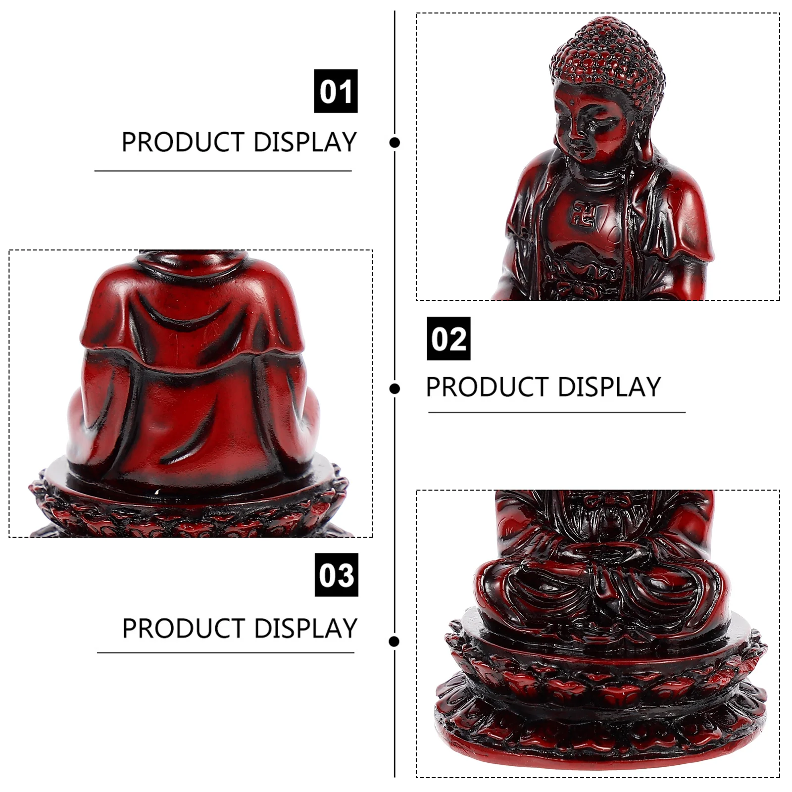 

1Pcs Resin Buddha Statue Ornament Premium Home Decor Desktop Temple Supply for Office Restaurant Indoor Outdoor Use