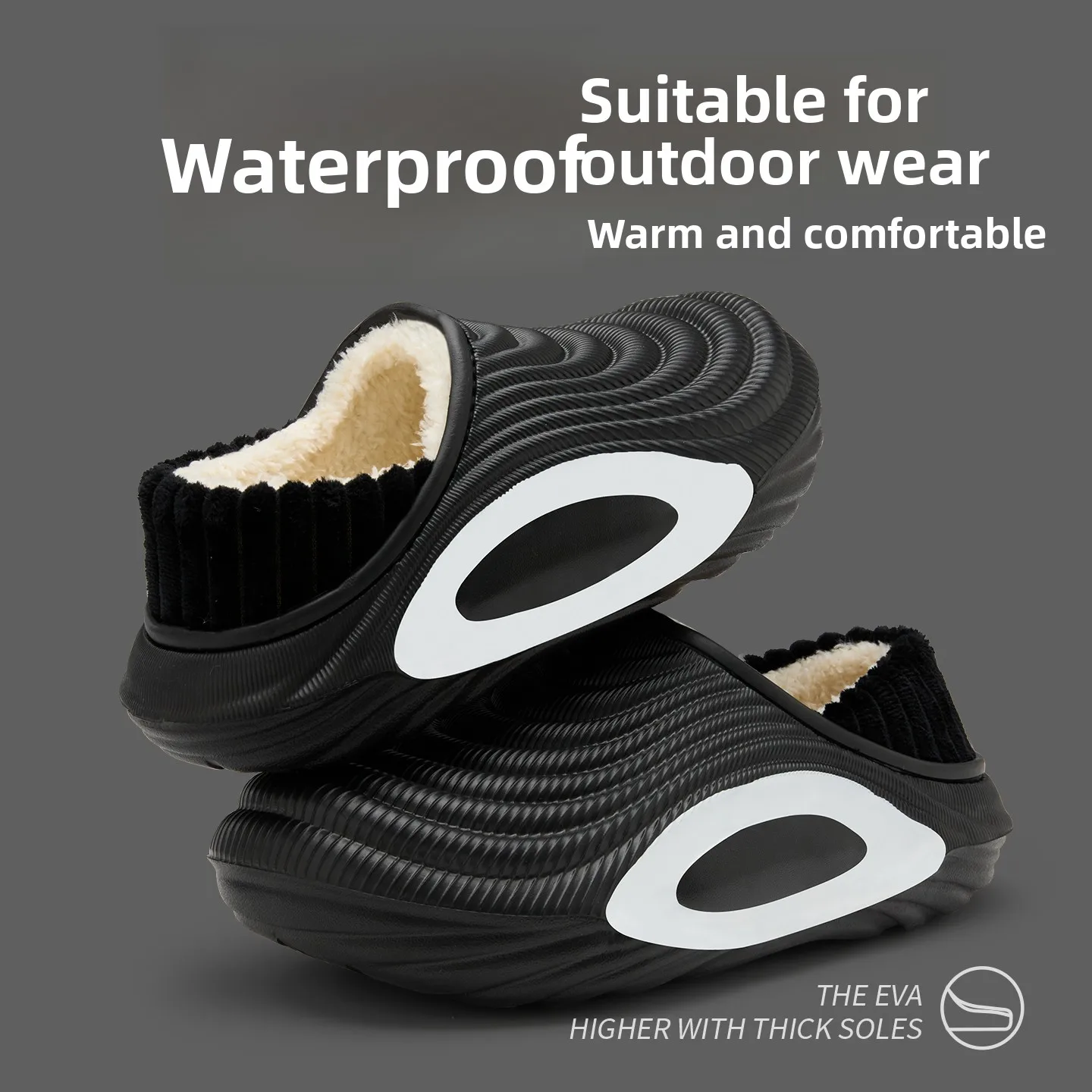 

Мужские утепленные сабо Fce Lined Clog oes ex, зимние водонепроницаемые уличные теплые хлопковые тапочки, новинка 2025 года