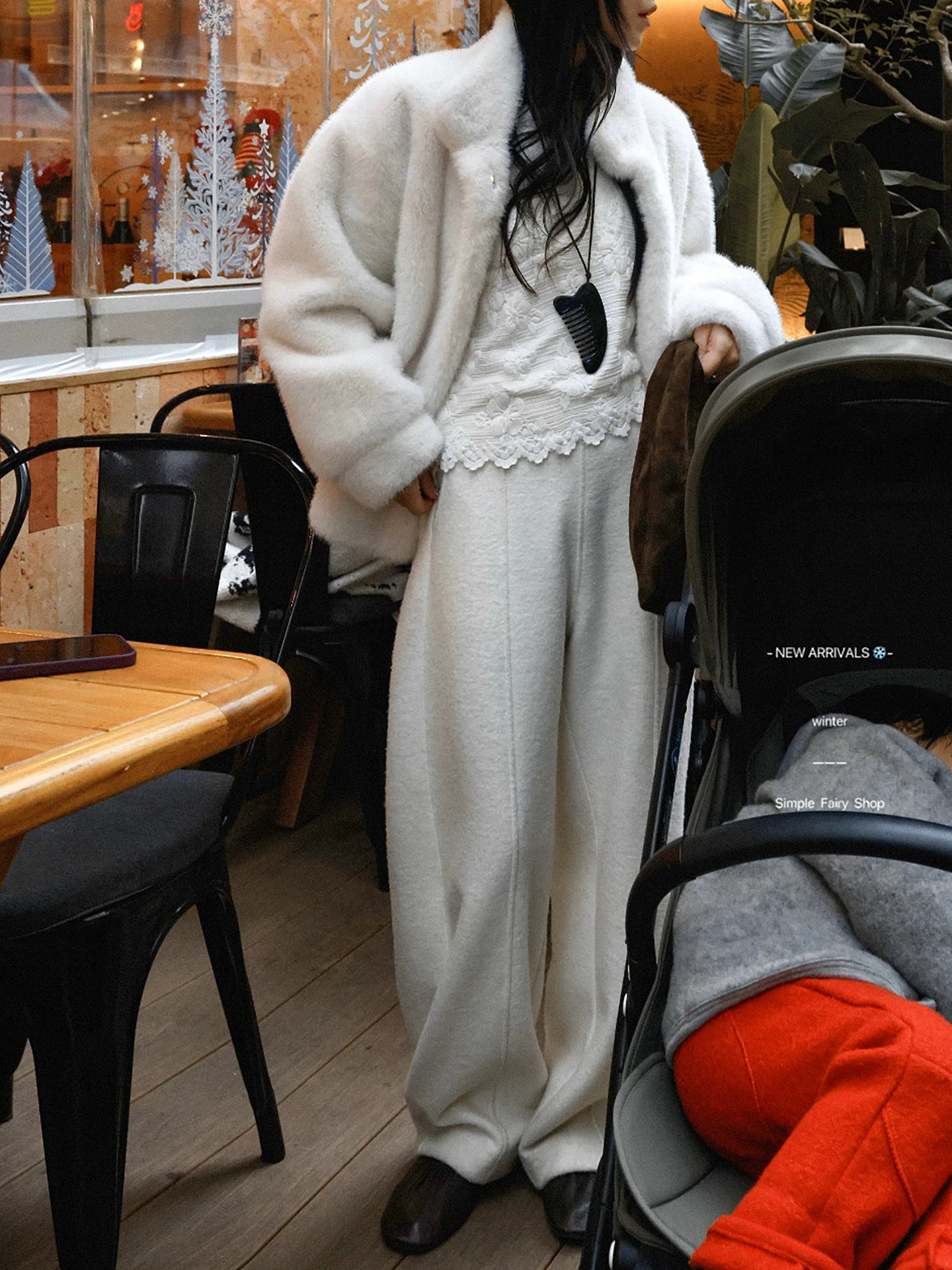 

Blue Versatile Casual Pants Woolen Sweatpants Commute Daily Match All People Wearable Comfortable Fabric Straight Leg Trousers