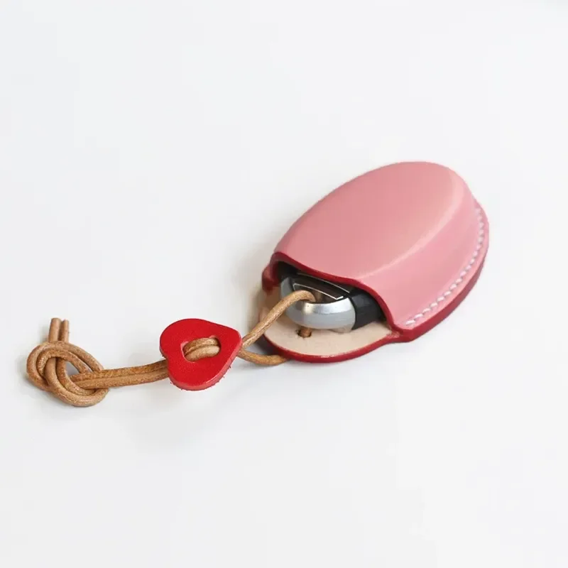 for Nissan Xuanyi Teana Qijun Key Case Vegetable Tanned Leather Handmade Car Remote Fob Cover Protective Shell