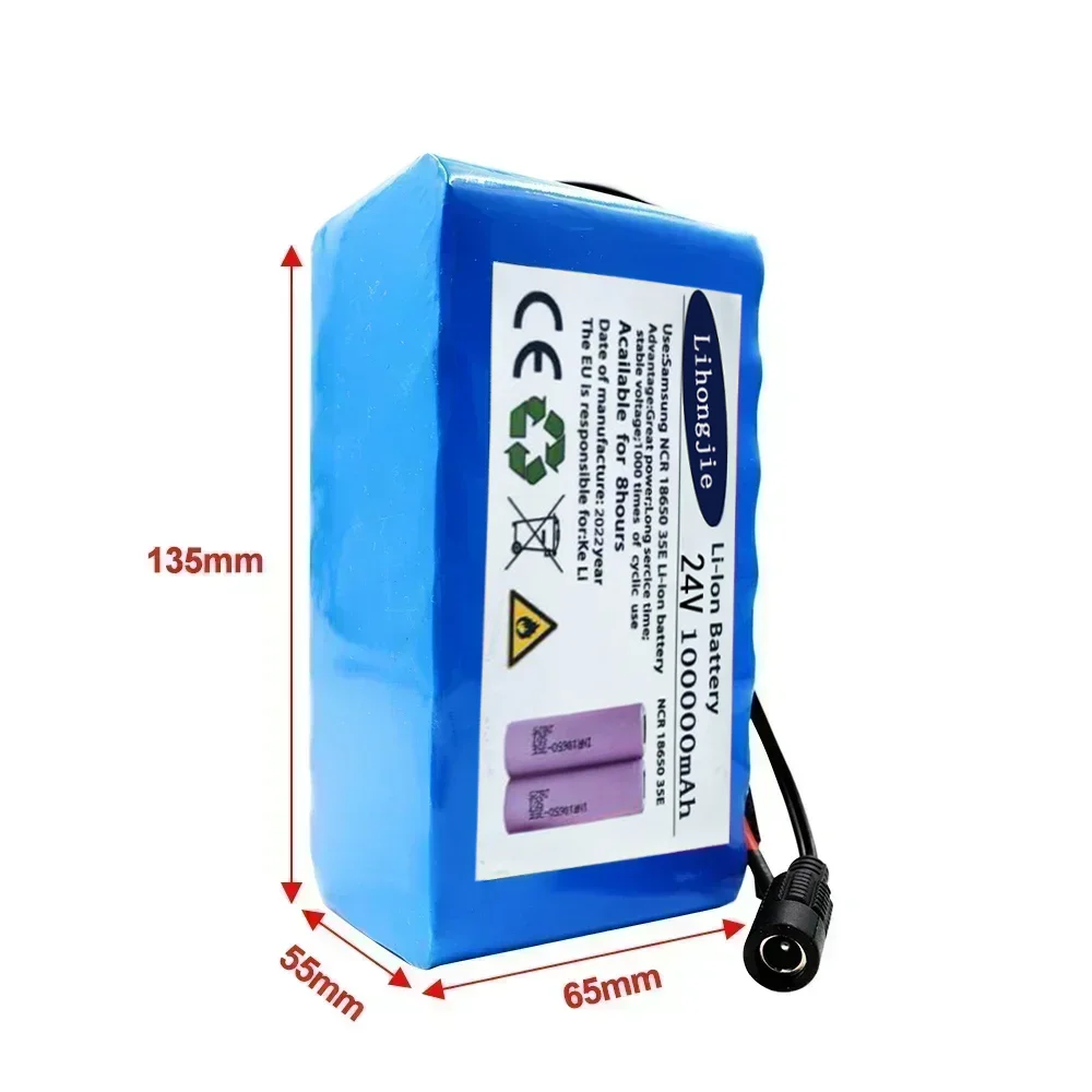 7s3p 24V100Ah BMS protección 18650 batería de litio 29.4v350W500W batería de silla de ruedas eléctrica paquete de batería de litio móvil