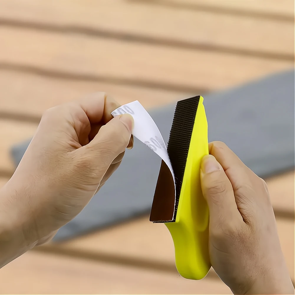 Hand Sanding Block Pad Mini Sander Wet Dry Sanding Strip Detail Tool Grinding Sponge Abrasive Tool for DIY Crafts Wood Finishing