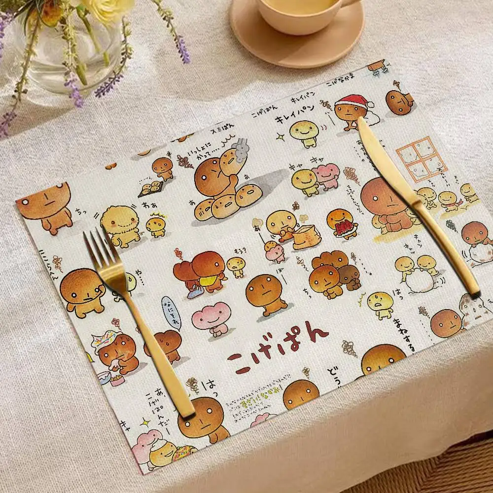 1pcs Kogepan Cute Print Placemat, Washable, Heat-Resistant & Non-Slip, Home Table Mat