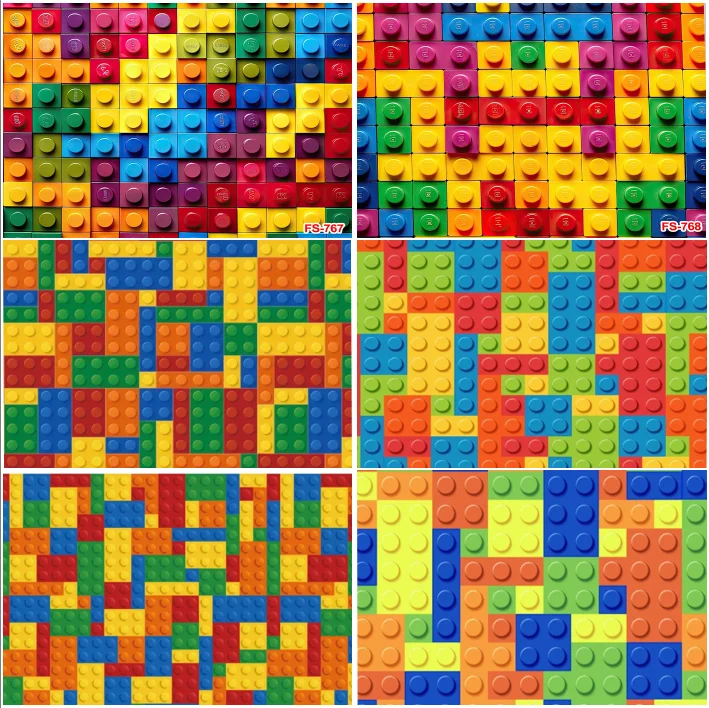 

Colorful Building Blocks Toy Backdrops Kids Birthday Newborn Baby Shower Party Decor Photography Backgrounds Photo Studio Shoots