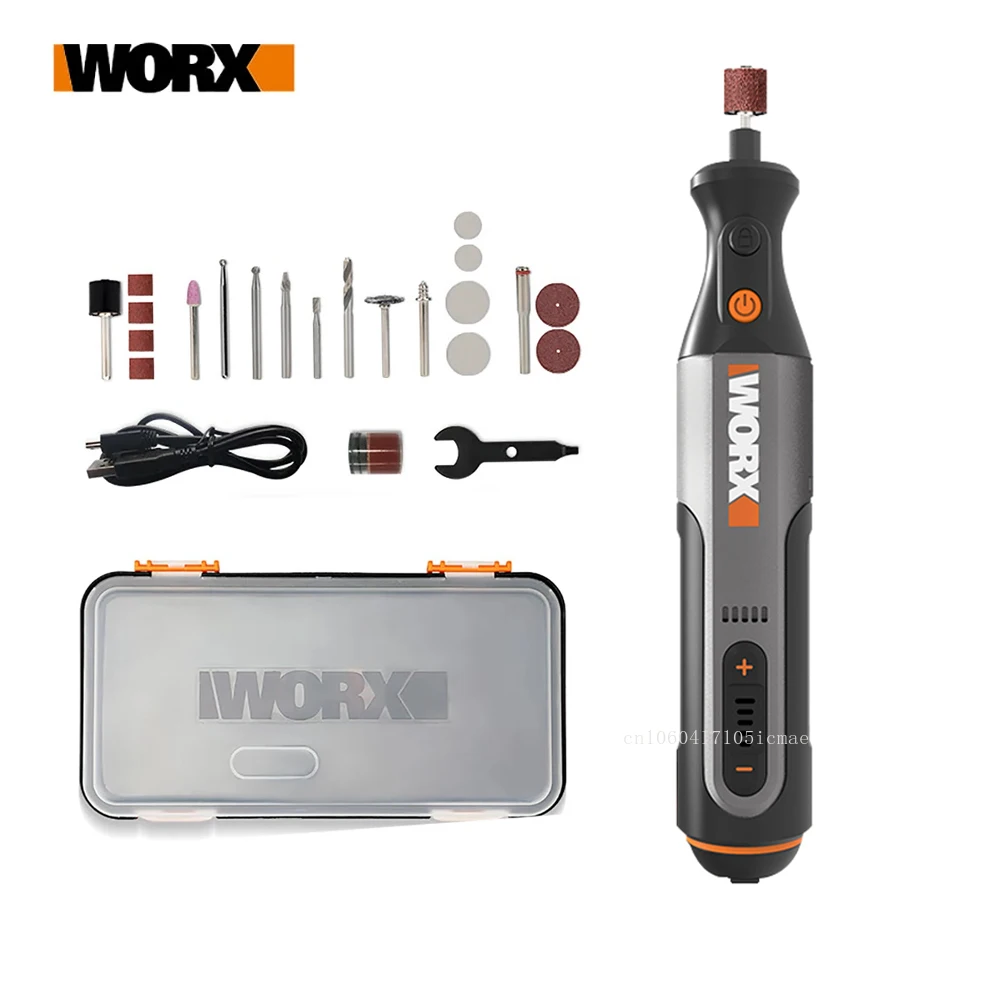 Worx WX106 8V Rotary Tool USB Charger Handle Cordless Mini Engraving Grinding Polishing Variable Speed Power Tool set + ACC