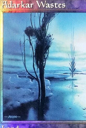 

(Adarkar Wastes) Foil /Holo TCG Magical Proxy Cards Game Black Top Quality Proxy Gathering Board Playing Game Trading Cards