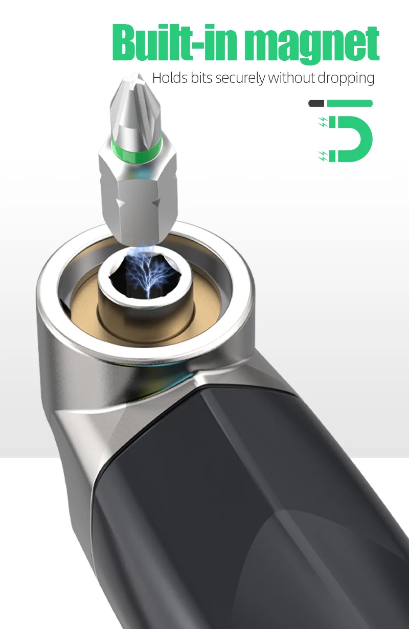 LAOA 90 ° /180 ° Bit-Eckadapter & Flexibler Schaft 1/4 Zoll Sechskant-Schlagschrauber-Winkeladapter für enge Räume Schraubendreher-Verlängerung – Detail 7