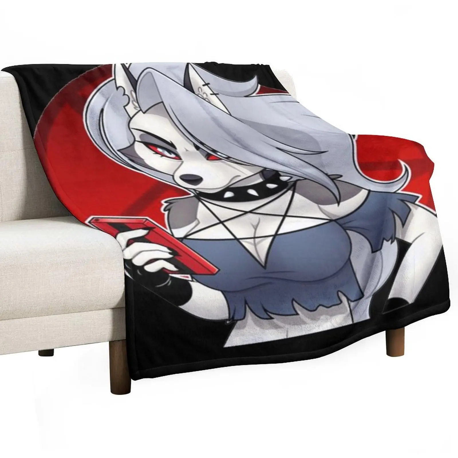 

Helluva Boss Loona Throw Blanket Warm Accent Blanket for Living Room Decoration