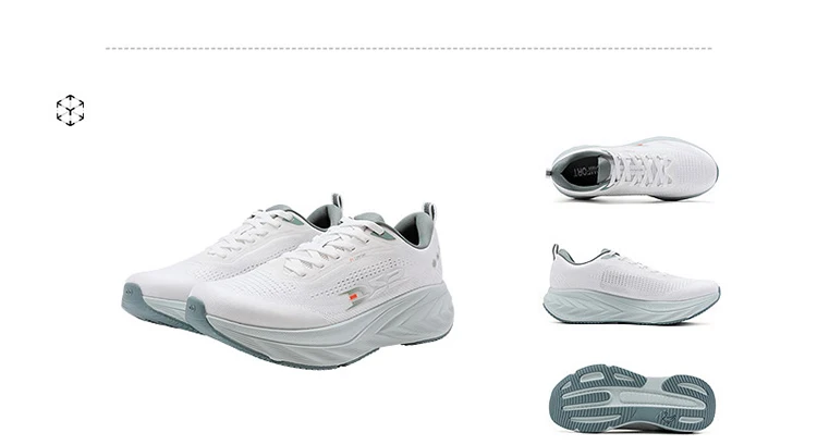 QIAODAN DS2 2nd Gen Men's Wide Toe Box Running Shoes Breathable Mesh Lightweight Shock Absorbing Sports Sneakers QXB023263220R