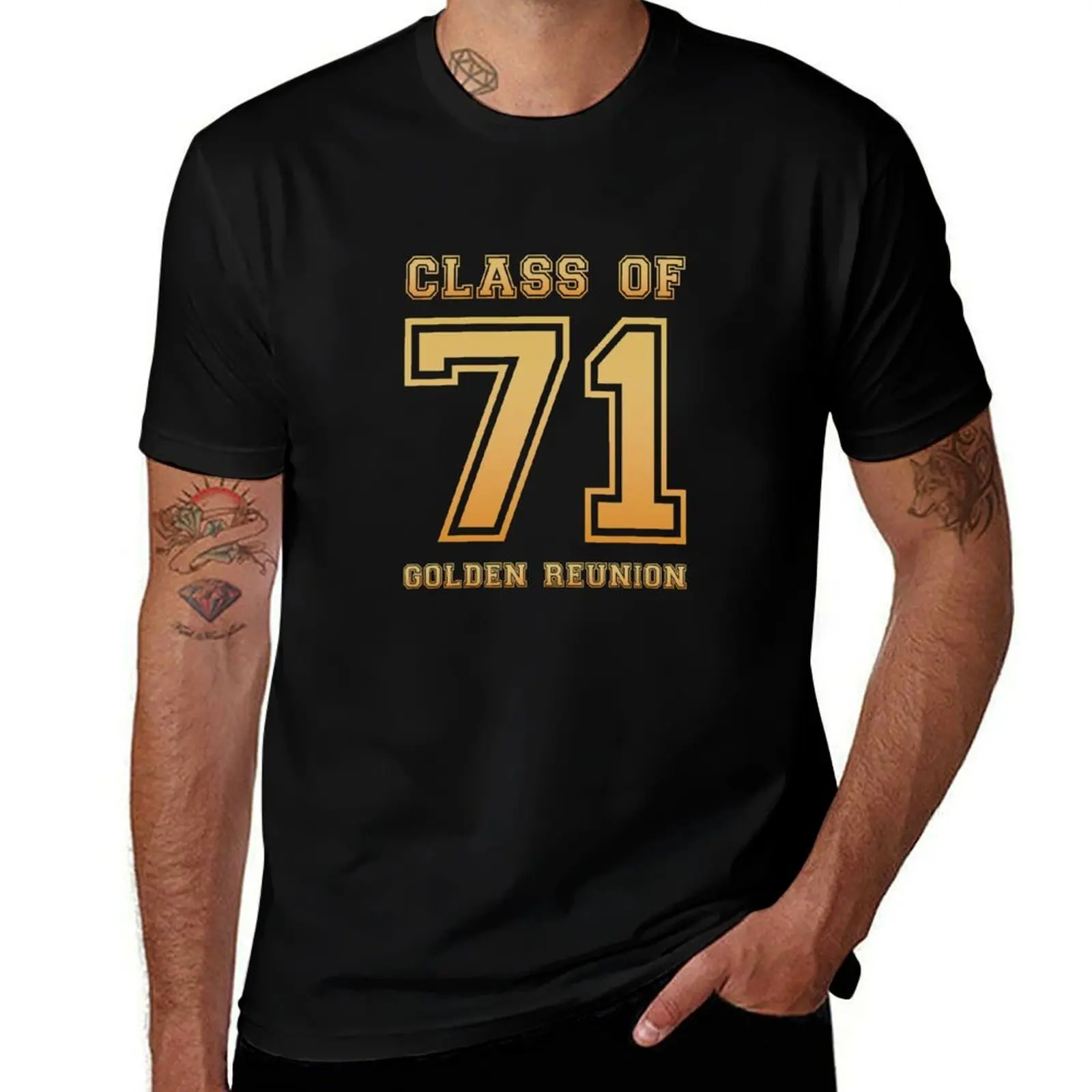 

Class of 71 1971 class reunion 50th golden reunion T-Shirt t shirt personalised man t shirt luxury T-Shirt