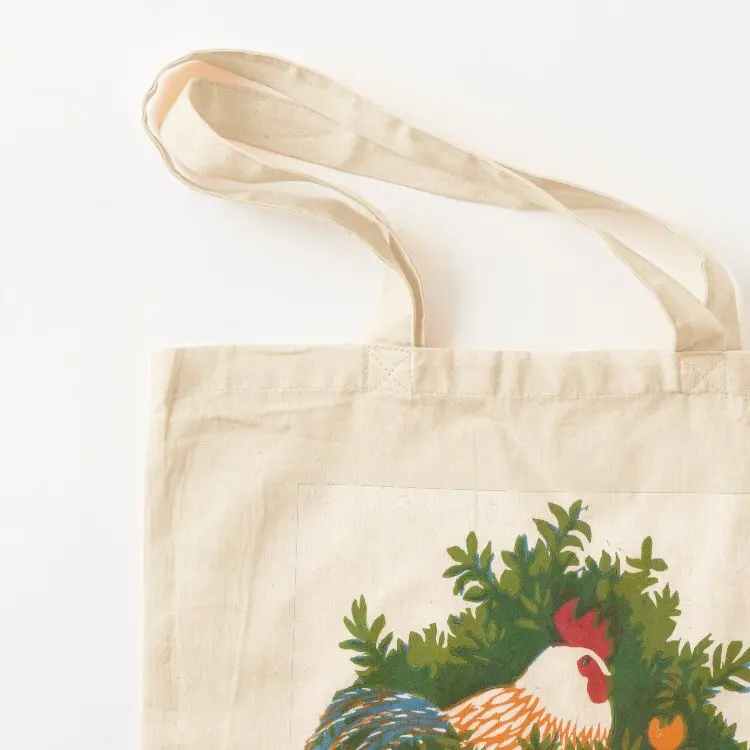 Cockerels في شجرة البرتقال حمل حقيبة حمل شاشة حقيبة كبيرة أكياس التسوق أكياس سيدة