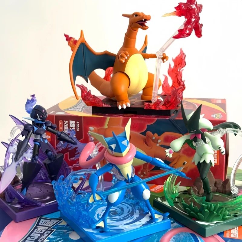 オリジナル-blokees-新ポケモン本物のポケモンフィギュアリザードンアクションフィギュア-ceruledge-アニメ置物コレクタブルアニメ模型玩具