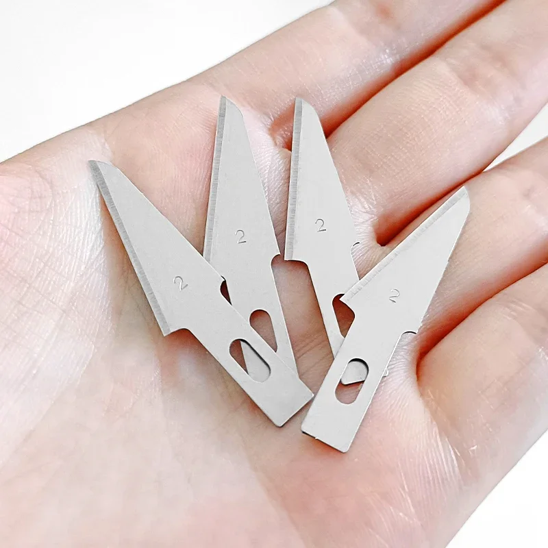 100/50Pcs Metal Scalpel Knife Engraving Knife Blades Wood Carving Knife Blade Replacement Surgical Sculpture Cutting Tools