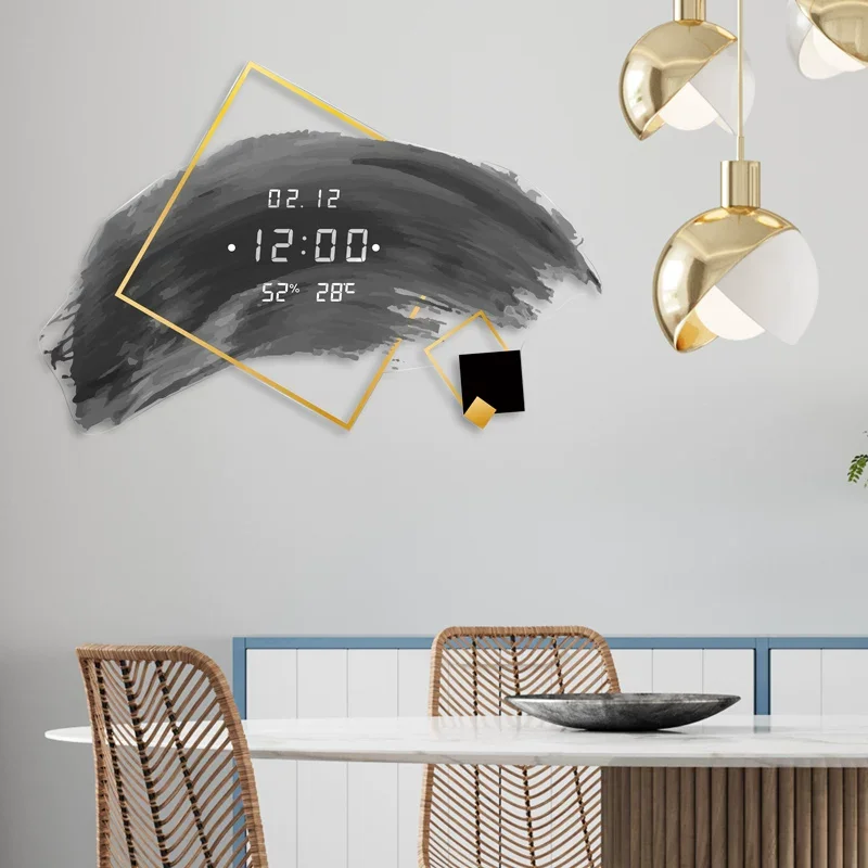Modern Smart Wall Watch Clock Design Original Modern Classic Wall Clock Digital Big Bedroom Horloge Murale Living Room Decor