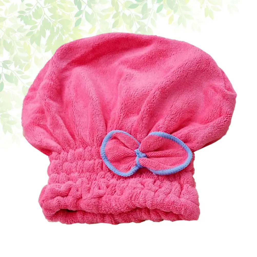 غطاء للشعر الجاف من الألياف الدقيقة لتجفيف الشعر، منشفة سريعة الامتصاص للحمام وغسل الوجه في صالة الألعاب الرياضية والسفر باللون الأحمر الوردي #5