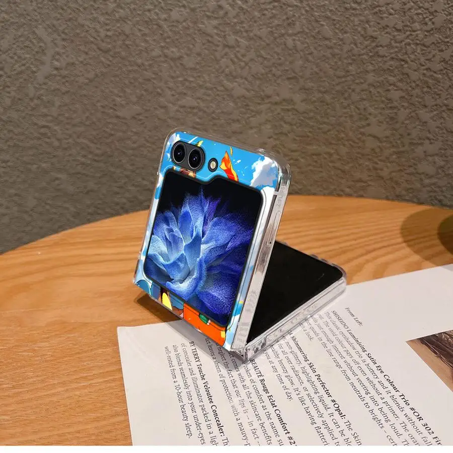 Чехол с японскими покемонами для Samsung Galaxy ZFlip7 ZFlip5 ZFlip6 Z Flip 7 6 5 4 3 ZFlip4 ZFlip3, жесткий чехол для телефона