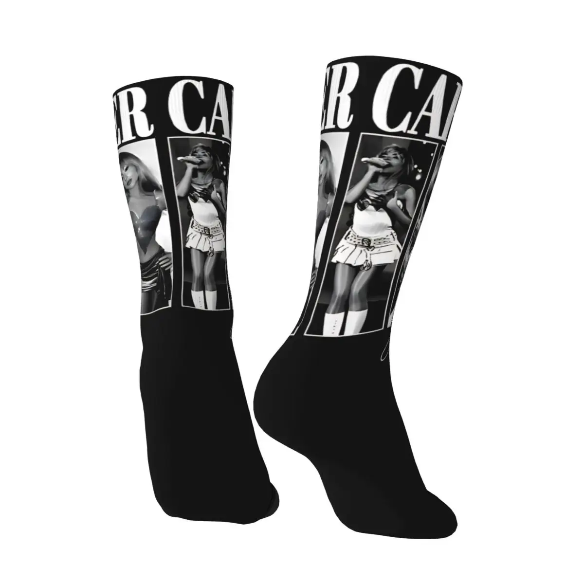 سابرينا نجار المغني الأمريكي جوارب الجرافيك Harajuku الجوارب الشتاء عدم الانزلاق الجوارب زوجين تشغيل جوارب عالية الجودة