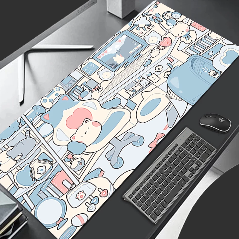 تصميم لوحة ماوس الألعاب المضادة للانزلاق المطاط أنيمي Semyon قاعدة غرفة الموسعة حصيرة مكتبية للاعبين مكتب ملحقات الكمبيوتر لوحة الماوس