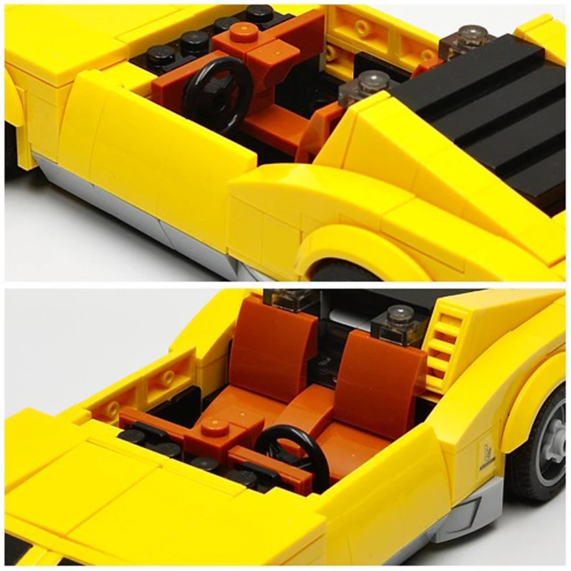 NEW MINI Supercar Miura 325PCS Model Buiding Kit Block Self-locking Bricks Birthday Christmas Gift