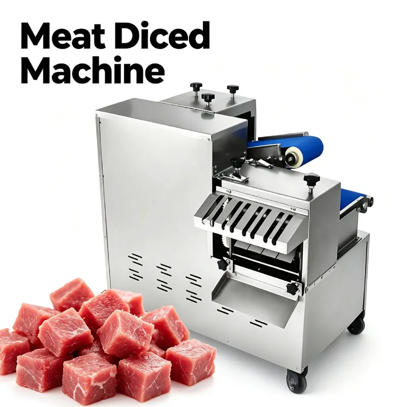 Canteen Meat Diced Machine Automatic Large One Forming Electric Meat Cutting Machine For Pork Beef Mutton Chicken Meat Slicer
