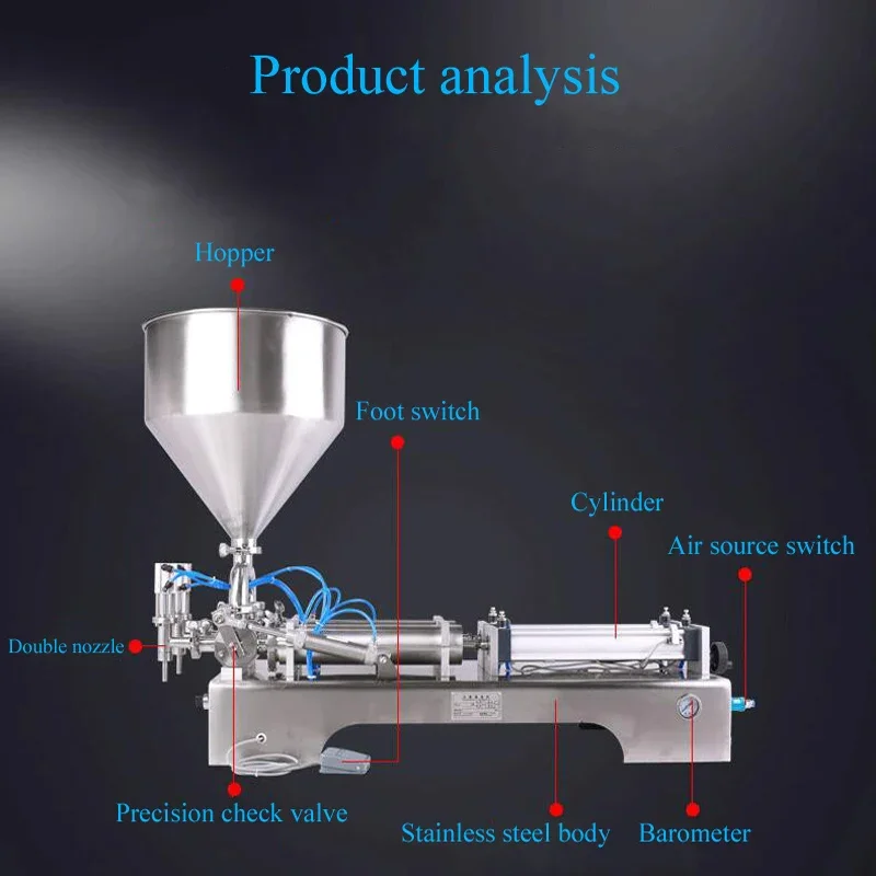 Foot-Controlled Automatic Filling hine Multi-Function Liquid Paste Dual-Purpose Qutative Filling hine
