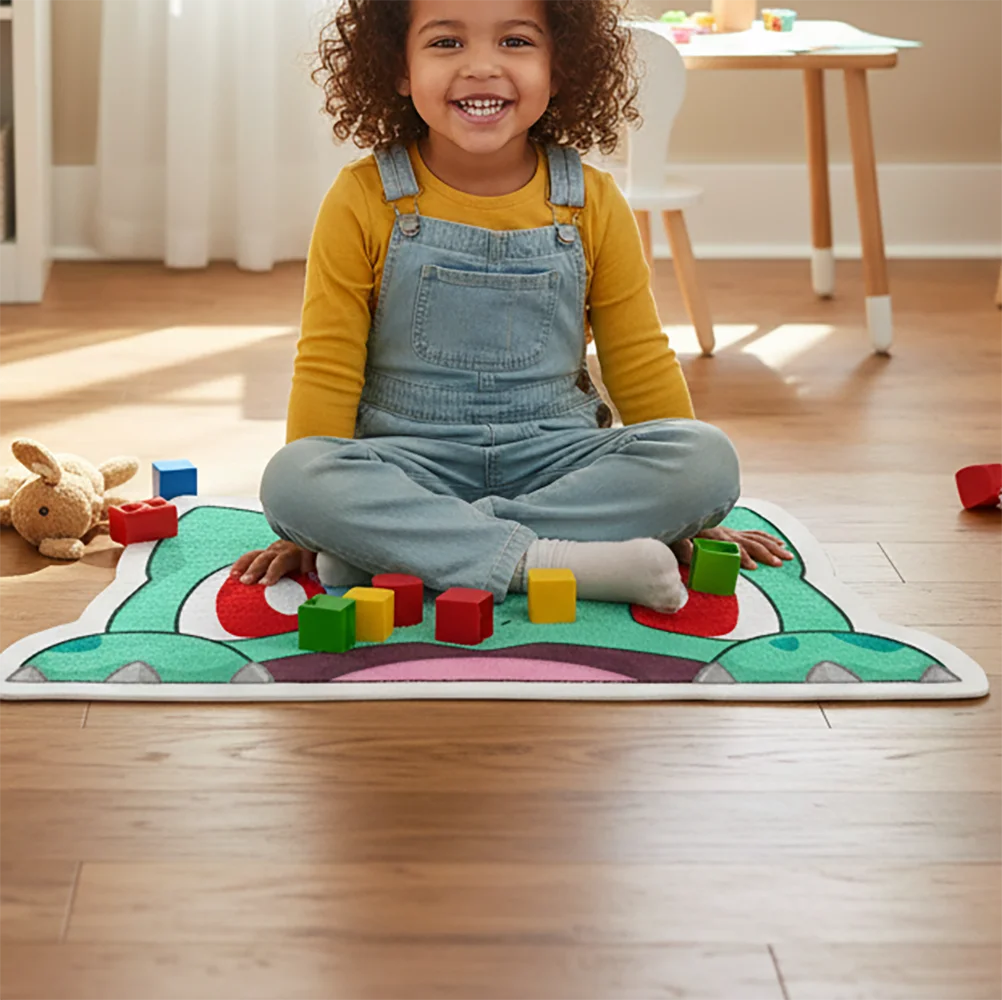 Tapis figurine Animes Bulbasaur Pokémon Gengar, tapis de sol doux au Design coloré, couverture décorative douce, tapis de jeu