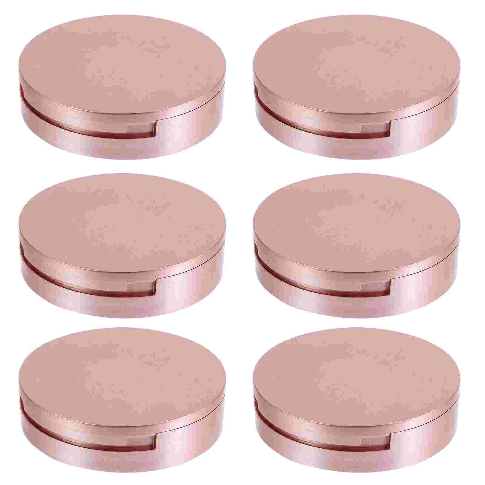 5 Pcs Round False Eyelash Packaging Box Travel Fake Lashes Case Plastic Double Layer