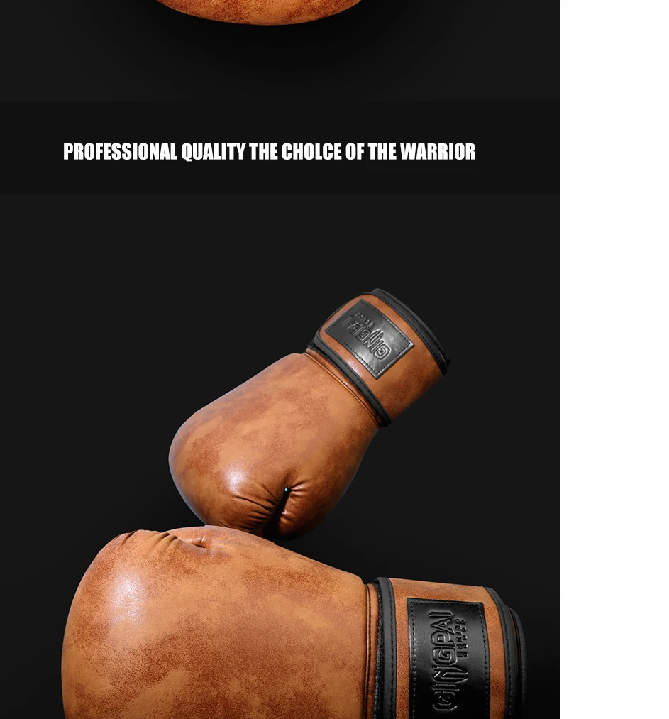 Retro Farbe Erwachsene Kinder Frauen/Männer Boxhandschuhe Pu Leder MMA Muay Thai Boxe De Luva Handschuhe Sanda GYM Ausrüstung 6 8 10 12 UNZEN Boks – Detail 16