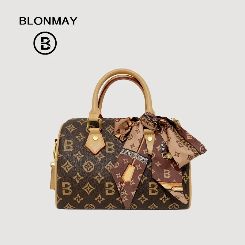 

Premium Women's Crossbody Bag With Embossed Logo, Soft Leather Shoulder Handbag For Casual Chic Street Style