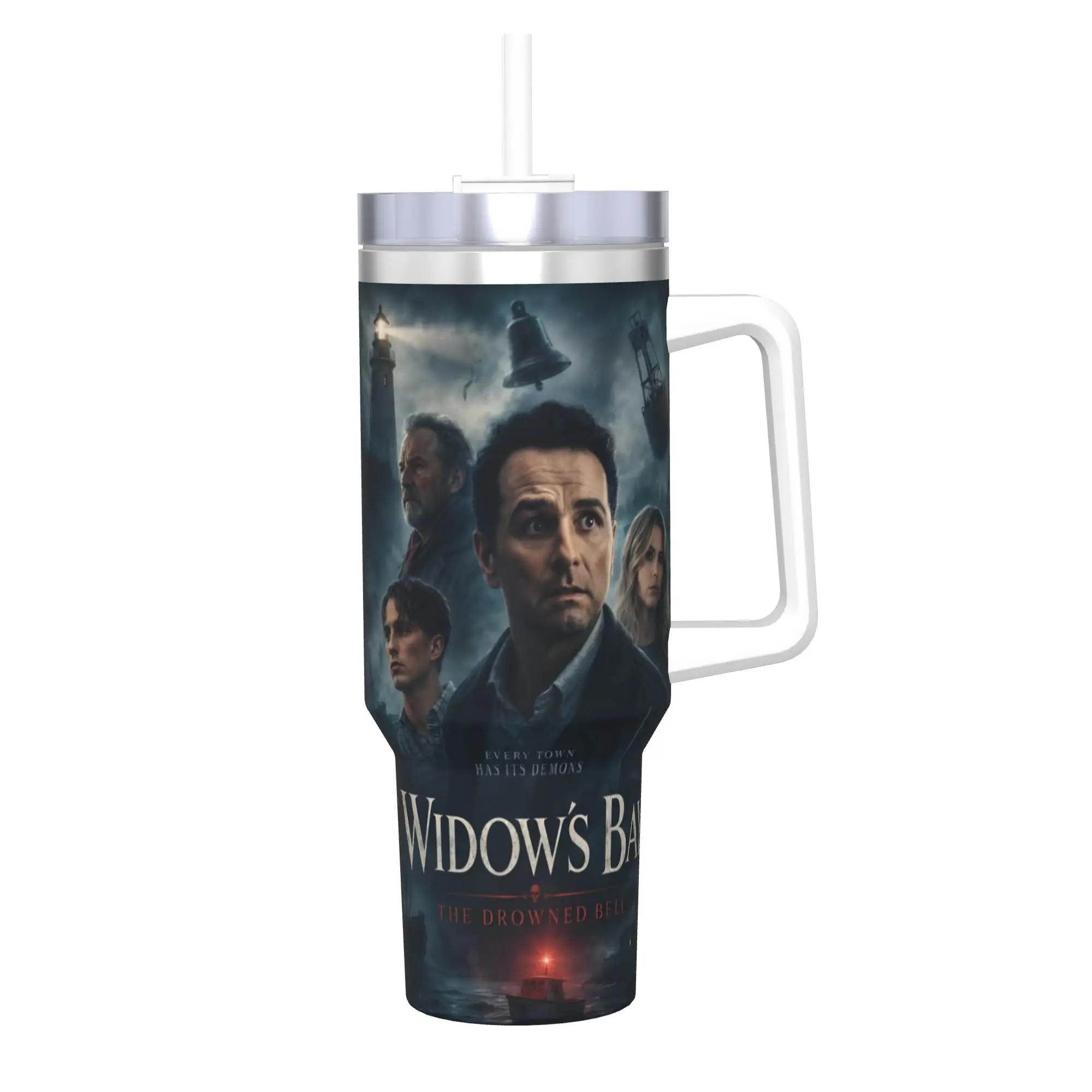 Widow's Bay Horror Movie 2026 Tumbler 40oz Stainless Steel Double Wall Vacuum Insulated  Mug With Straw