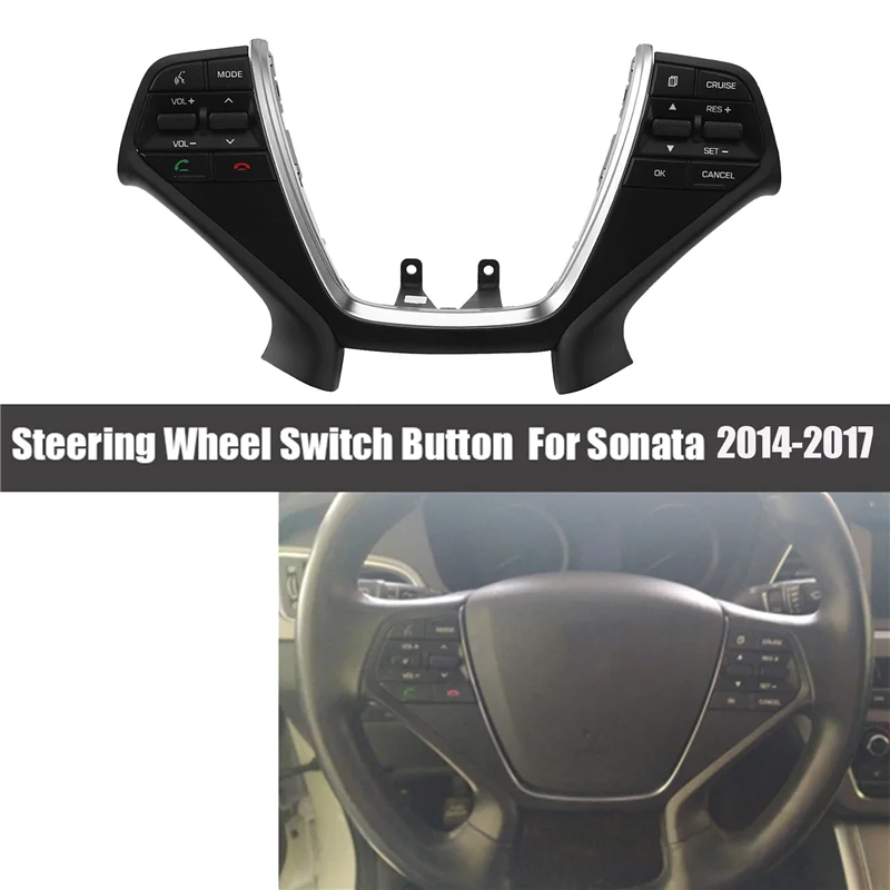 96700-C1510 Steering Wheel Cruise Control Switch Assy for 2014-2017 Bluetooth Phone Remote Control Button