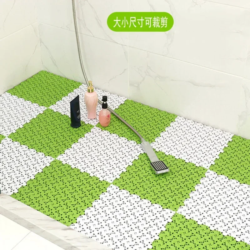 Bath MAT 300X300 มม.ห้องน้ํา Anti-SLIP Splicing MAT พลาสติกผสมชั้นระบายน้ําห้องน้ําพรม multicolor 1pcs